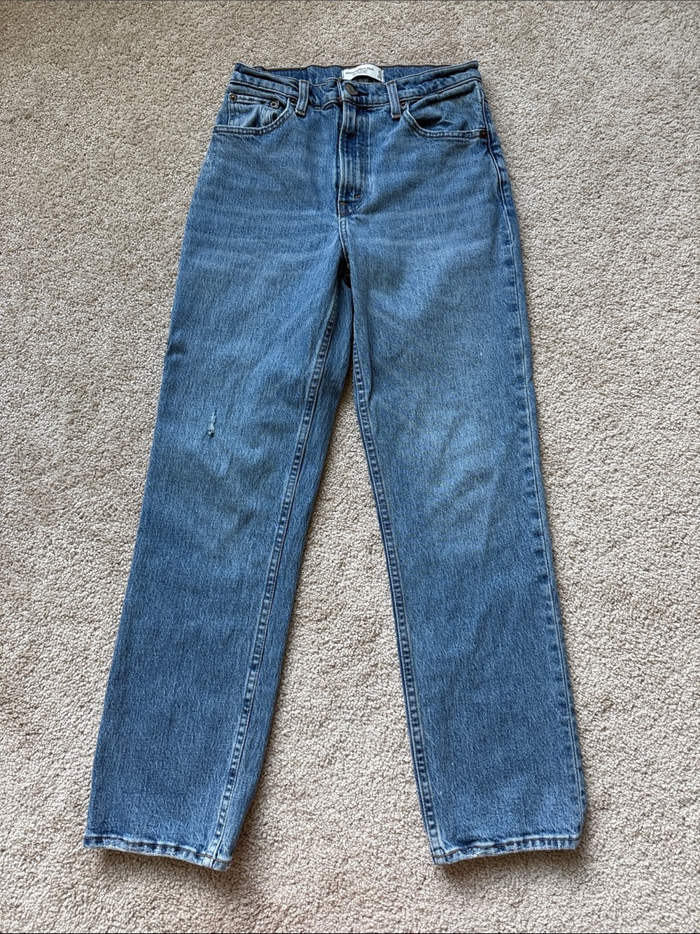 Abercrombie & Fitch Women's Straight Leg Jeans - Blue